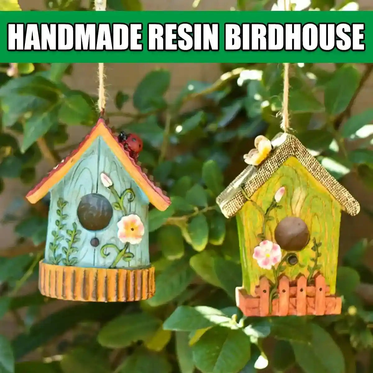 Bird House Resin Crafts Ornaments