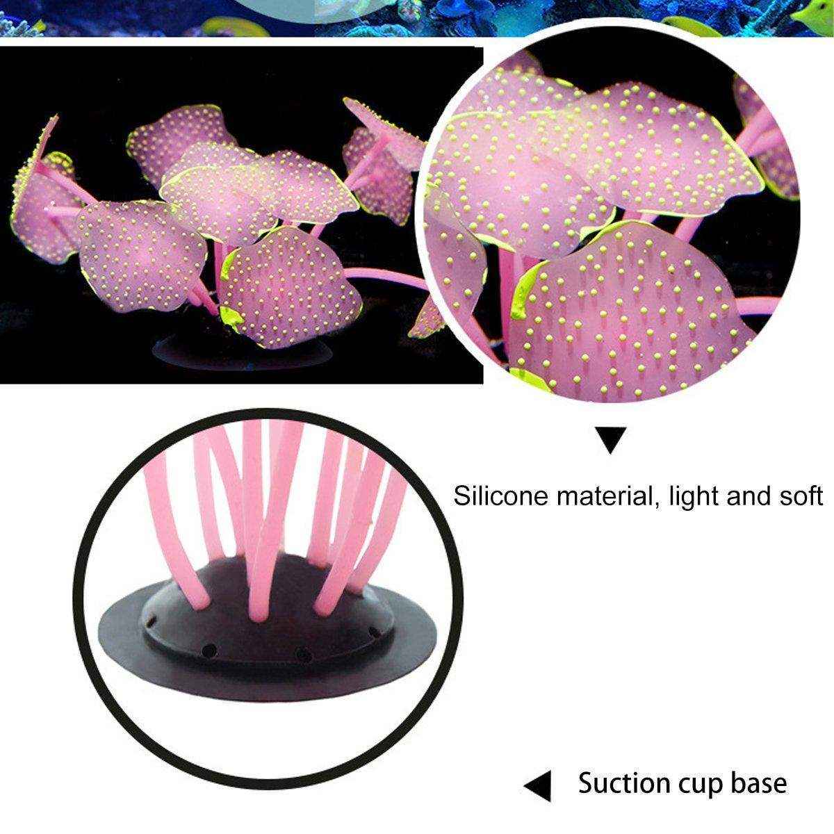 11 Leaf Silicone Artificial Fish Tank Aquarium Coral Plant Decoration Artificial Aquarium Plants