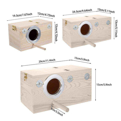 Wooden Bird Breeding Nest Box Bird House
