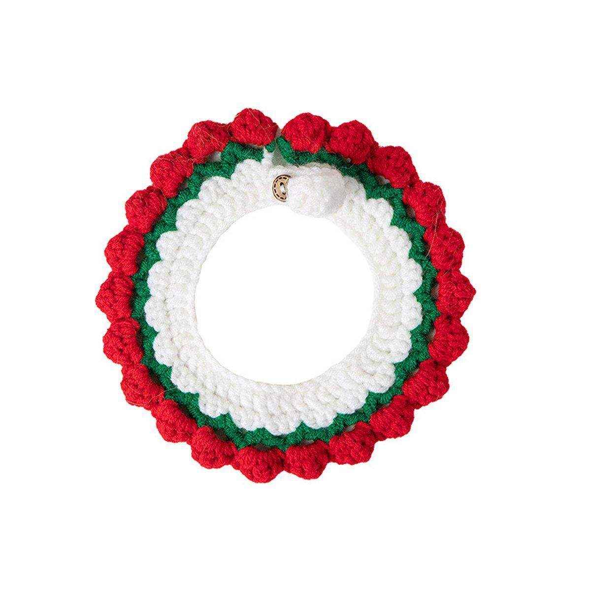 Cat Collar Handmade Knit Neck Dog Collar Adjustable Neck Kitten Necklace