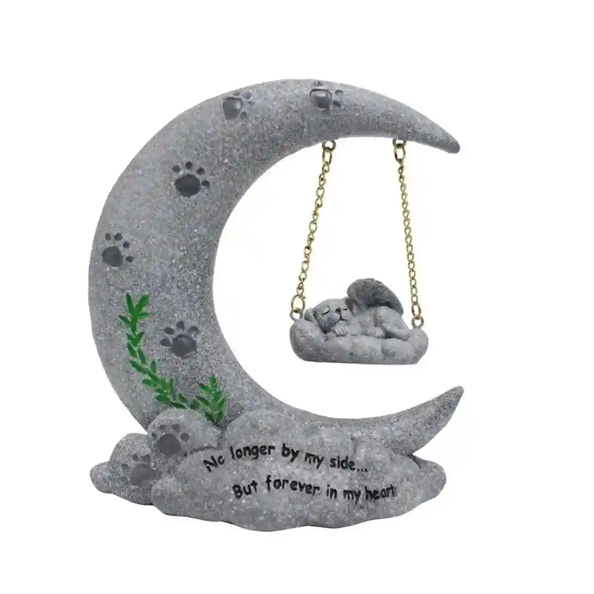 Moon-Themed Pet Memorial Resin Cat or Dog Tribute for Garden & Home