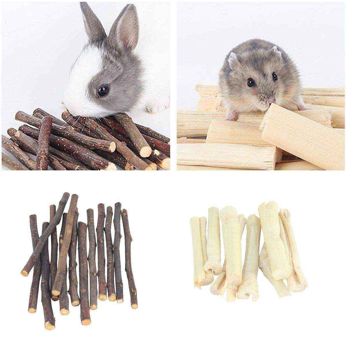 Natural Apple Sticks for Rabbits and Small Pet Chew Toy