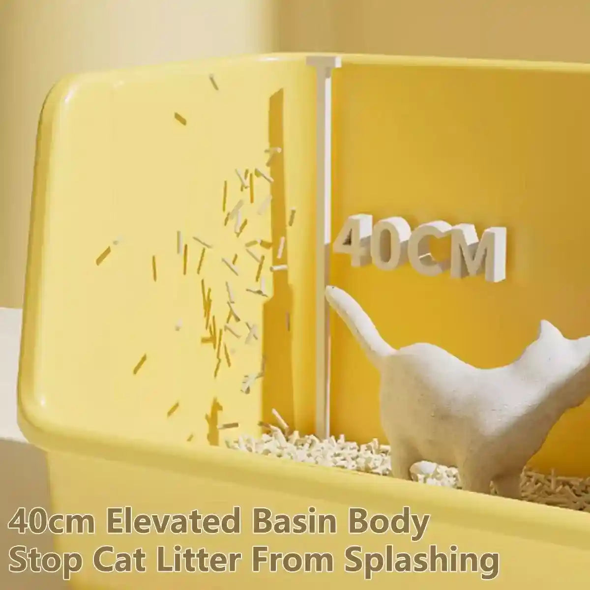 Fully Enclosed Cat Litter Box with Odour Control Adjustable Entry & Large Capacity