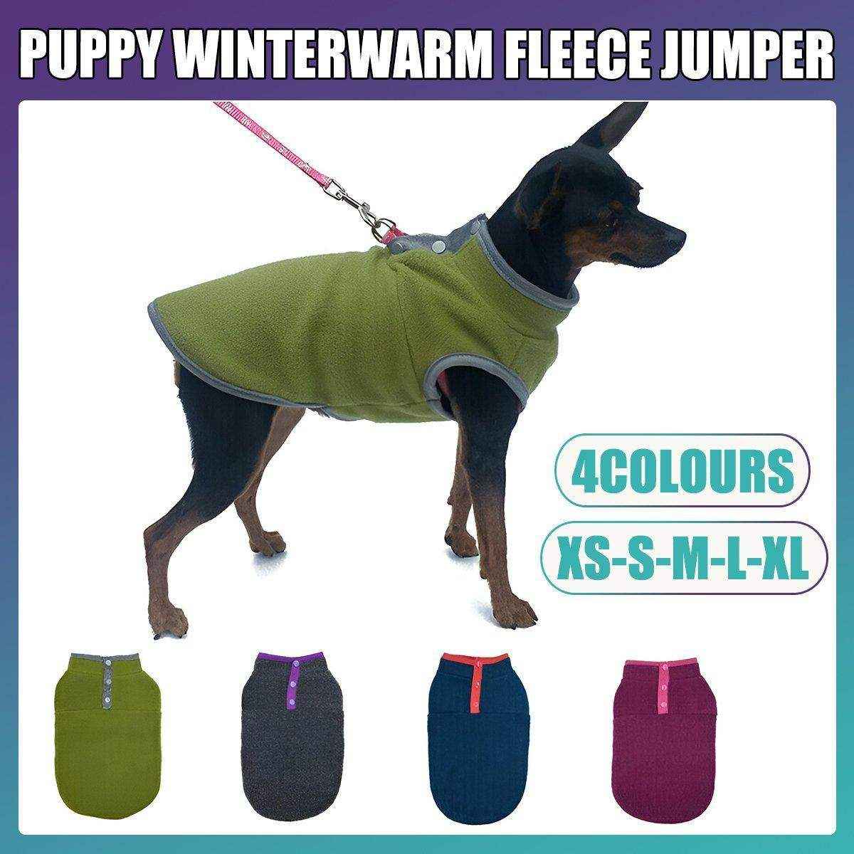 Winter Fleece Dog Jumper for Small to Medium Pets Warm & Soft Vest