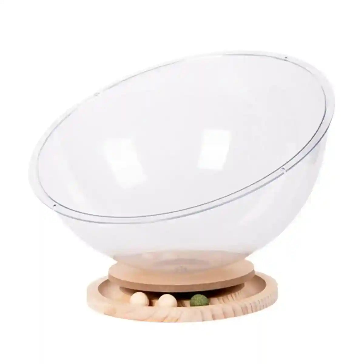 Acrylic Space Capsule Cat Bed Semi-closed Cool Nest Turntable Toy