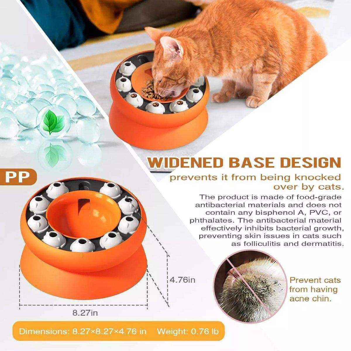 Interactive Slow Feeder Bowl Hidden Food Toy for Cats and Dogs Promotes Healthy Eating