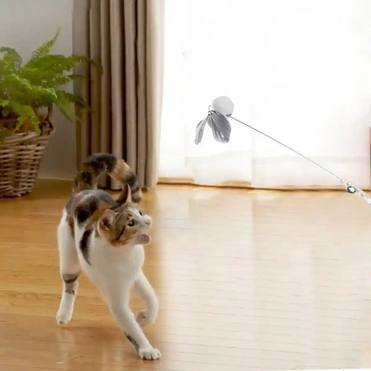 Pet Supplies Cat Toy Cat Tease Stick Self-playing Bell Fairy Stick