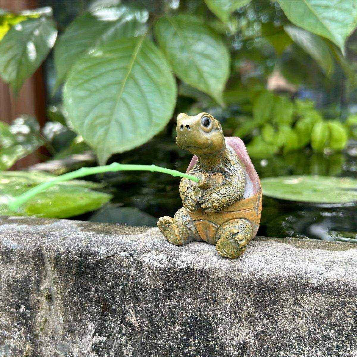 Fishing Turtle Ornament for Aquarium