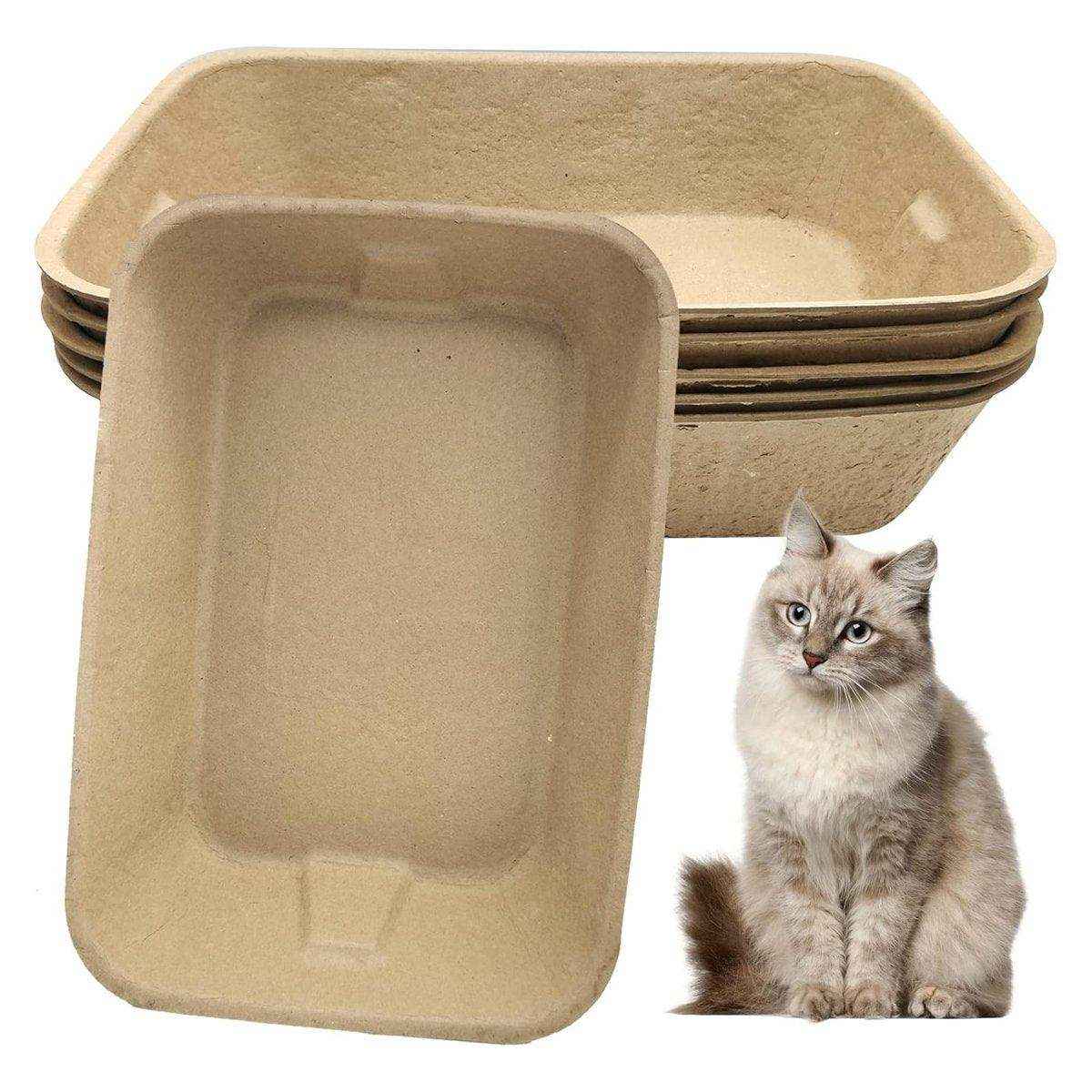 Eco-Friendly Disposable Cat Litter Trays Biodegradable Travel Solution