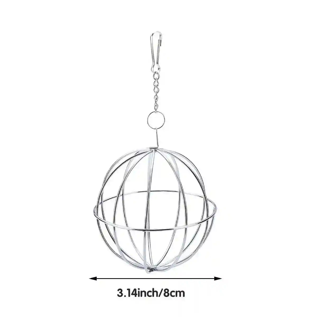 Hanging Grass Ball for Small Pets Stainless Steel Hay Feeder for Rabbits & Guinea Pigs