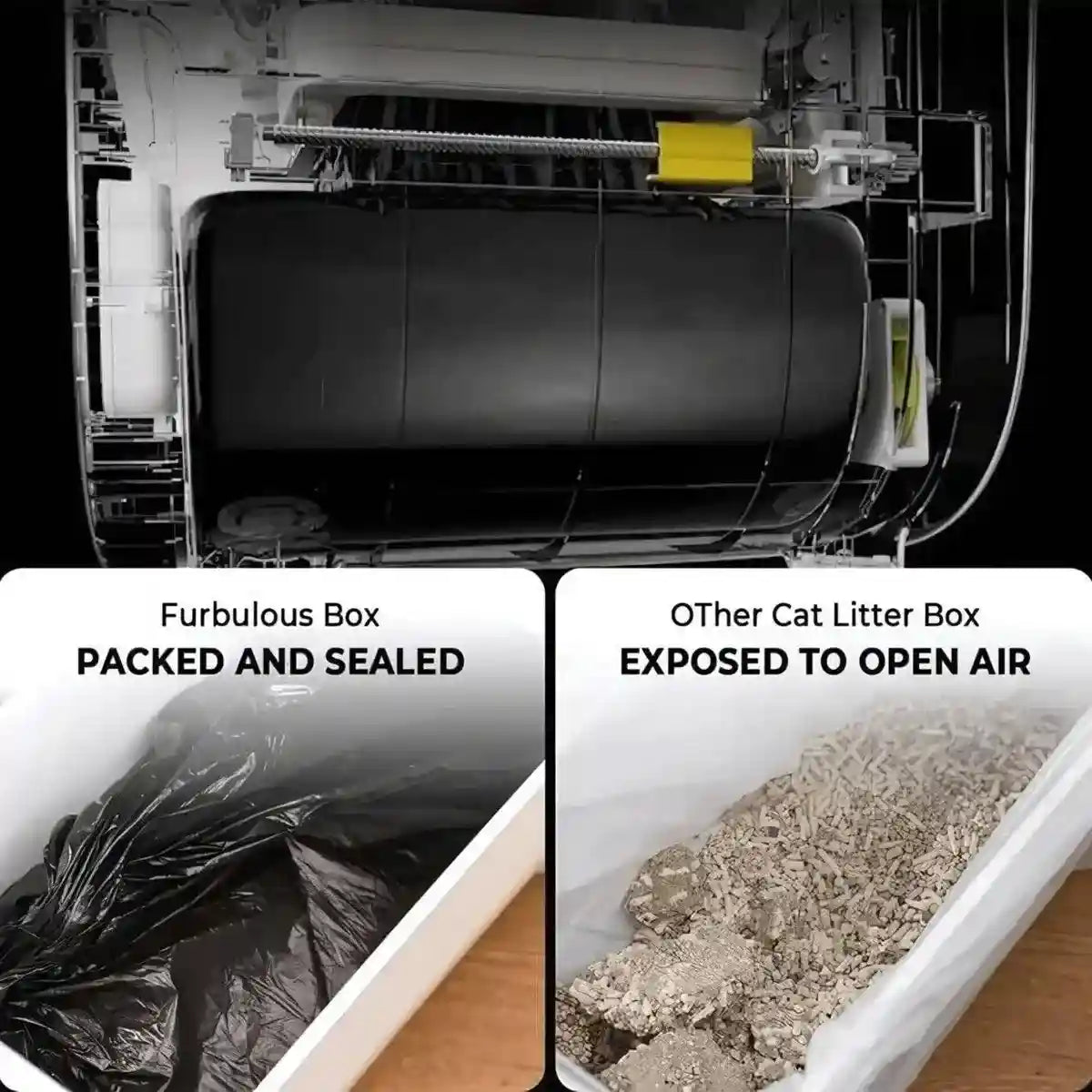 Furbulous Smart Cat Litter Box Automatic Self-Cleaning with App Control Only For Pick Up