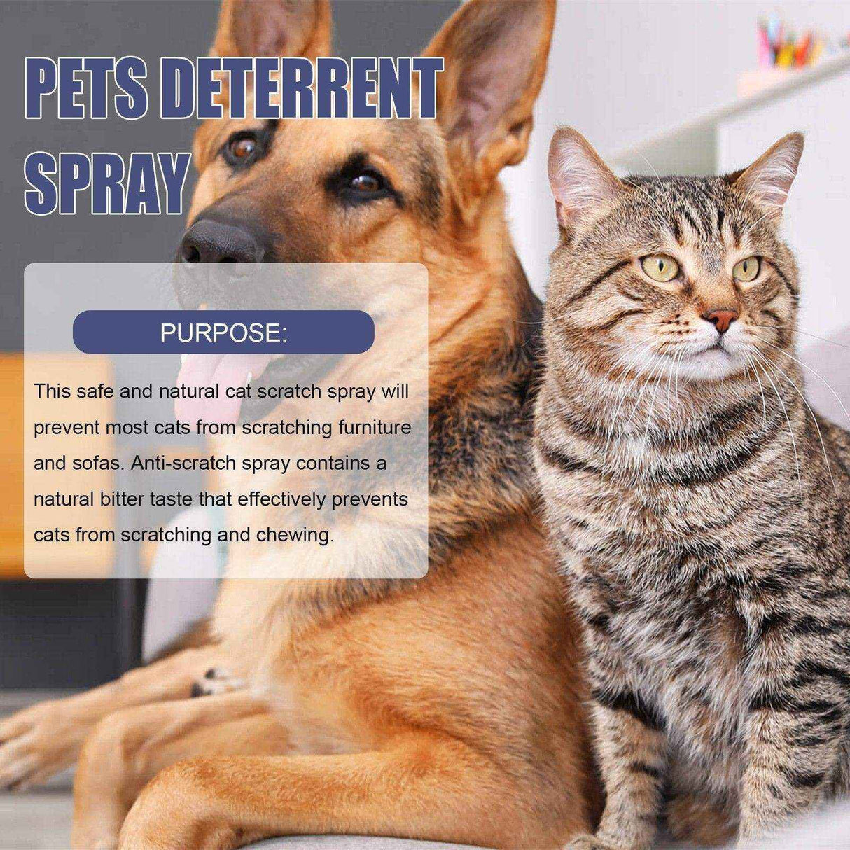 Pet Anti-Scratch Spray Protect Doors Sofas & Set Boundaries for Cats & Dogs