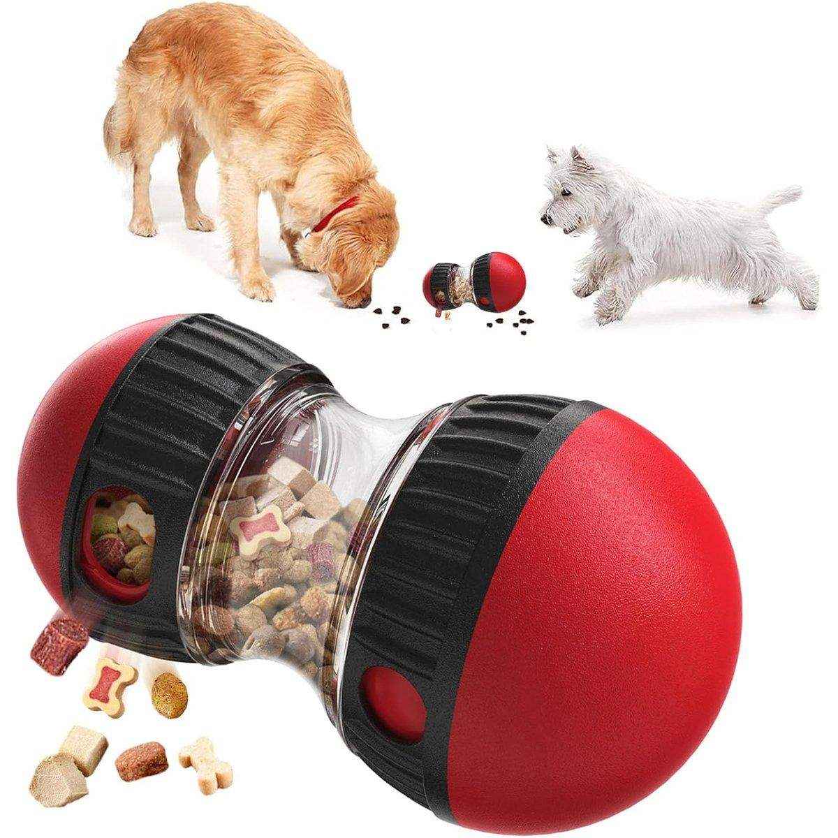 Slow Feeder Dog Toy Rolling Food Ball Funnel Pet Training Interactive Treat Toy
