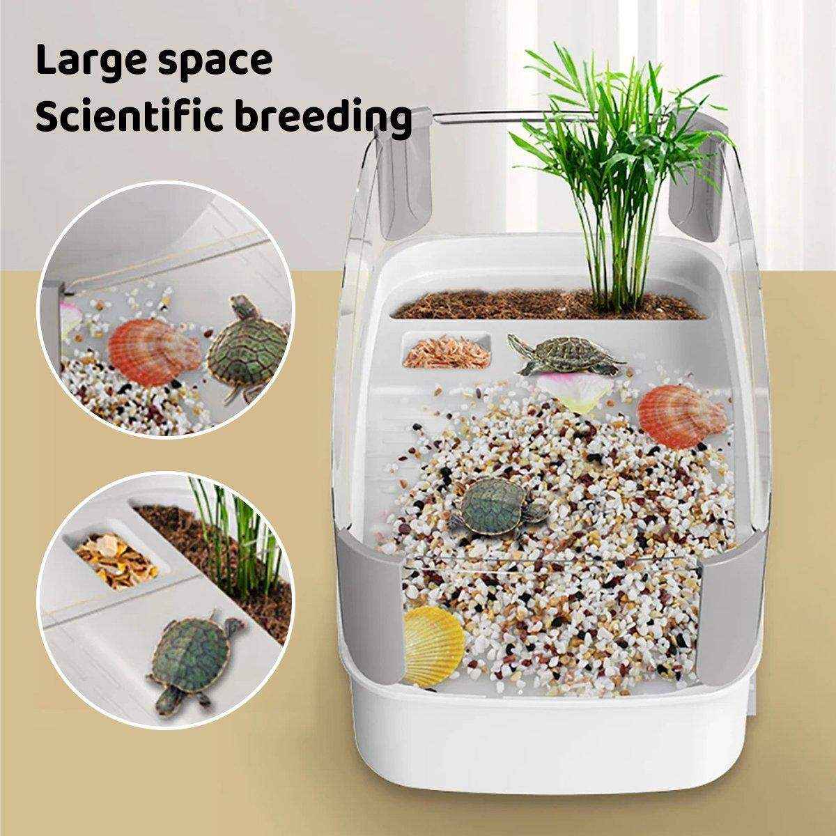 Luxury Turtle Tank - High-Walled Amphibious Habitat