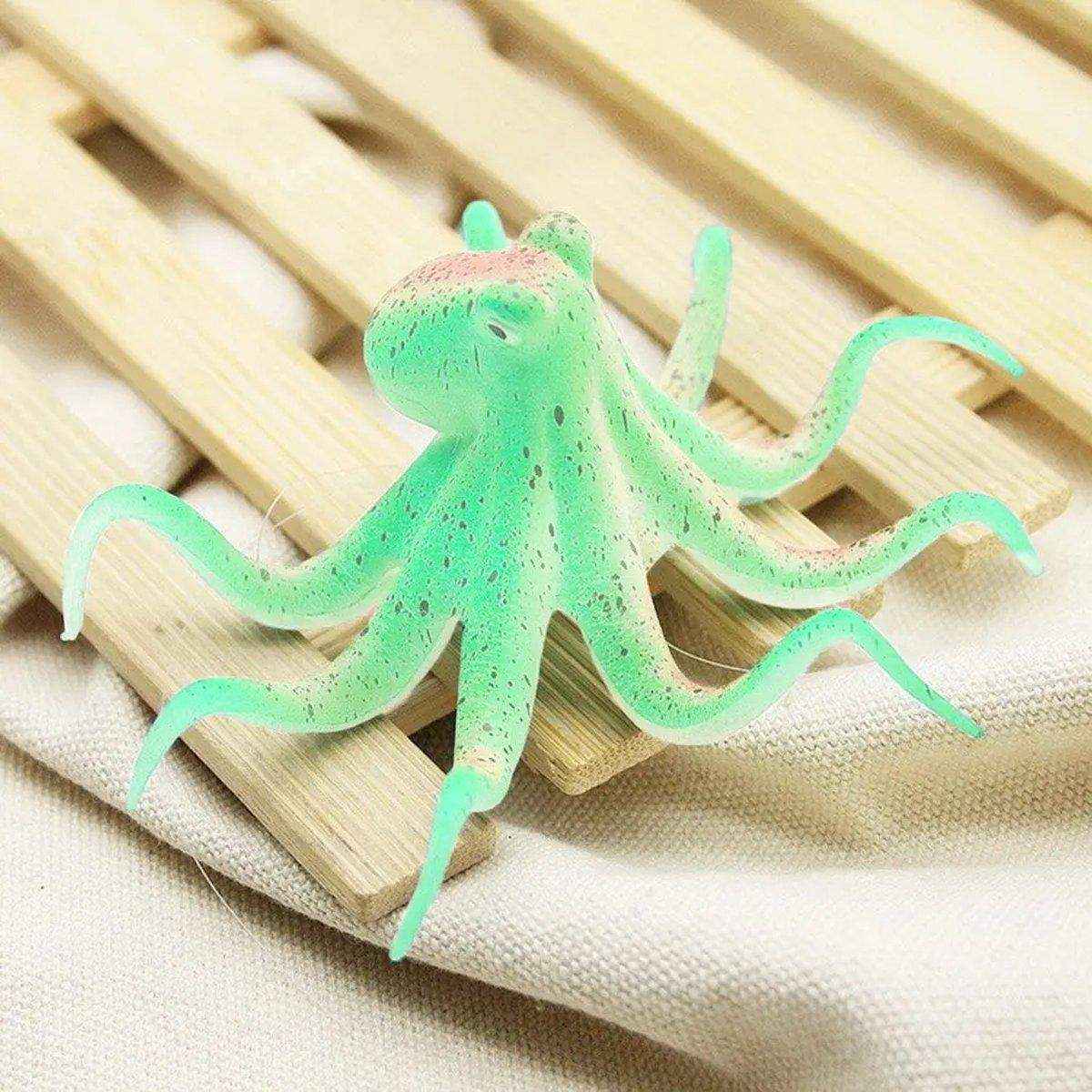 Simulation Octopus Aquarium Ornament Vibrant Fluorescent Fish Tank Decoration