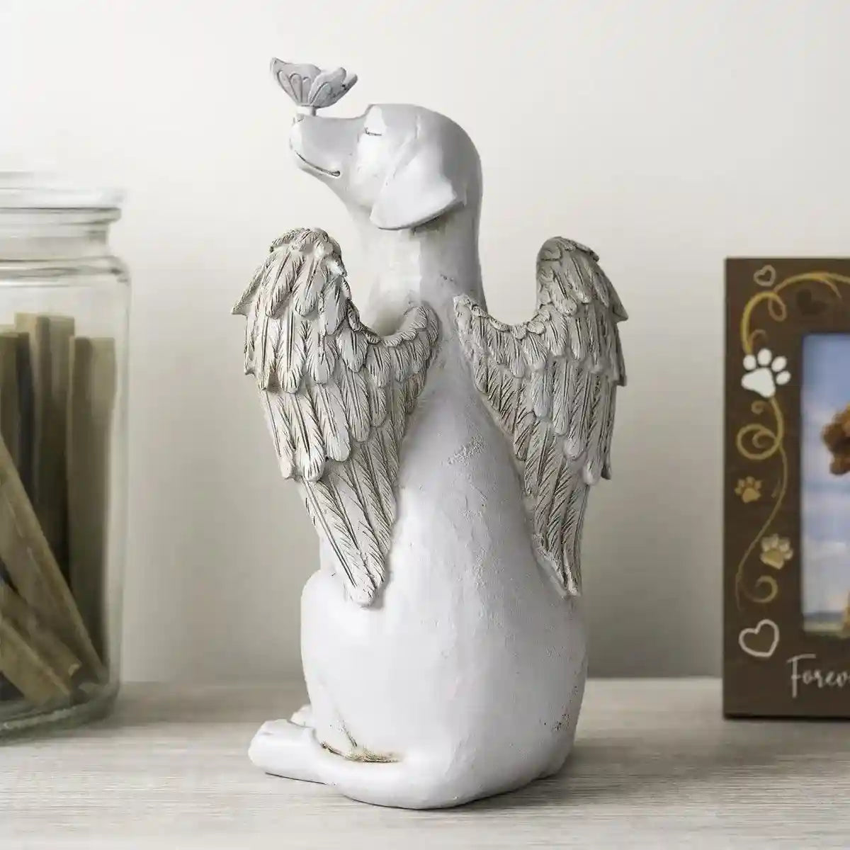 Creative Angel Dog Resin Ornaments Pet Souvenirs Angel Wings