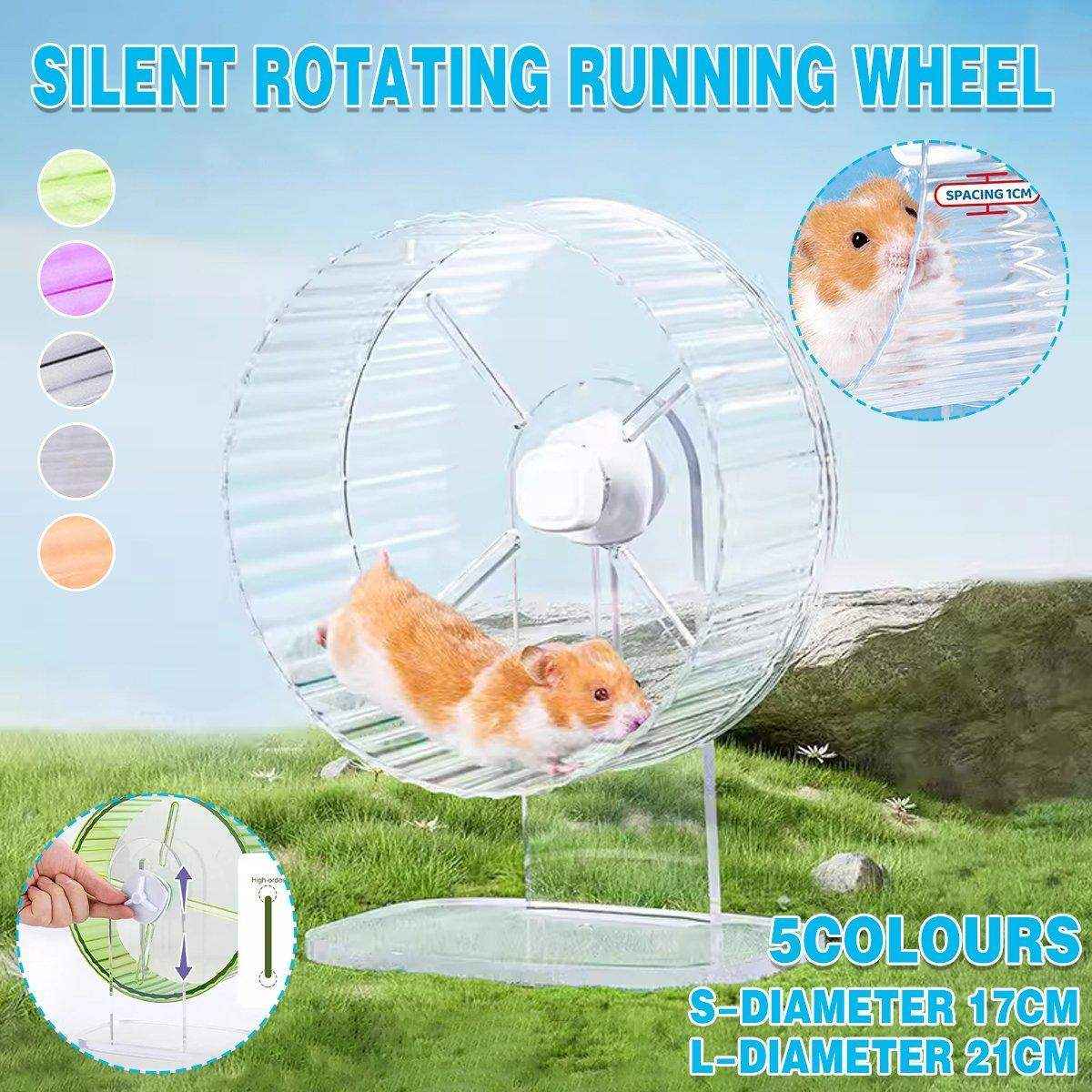 Hamster Silent Running Wheel for Cage Adjustable & Noiseless Exercise Wheel
