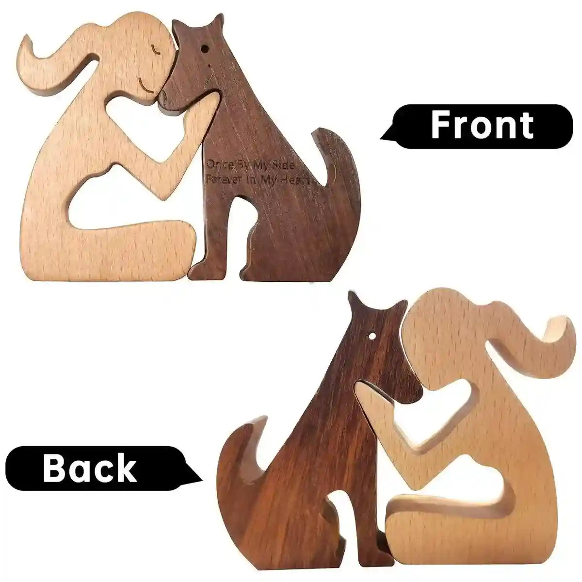 Puppy Wooden Ornament Pet Memorial Desktop Decoration for Home or Office Display