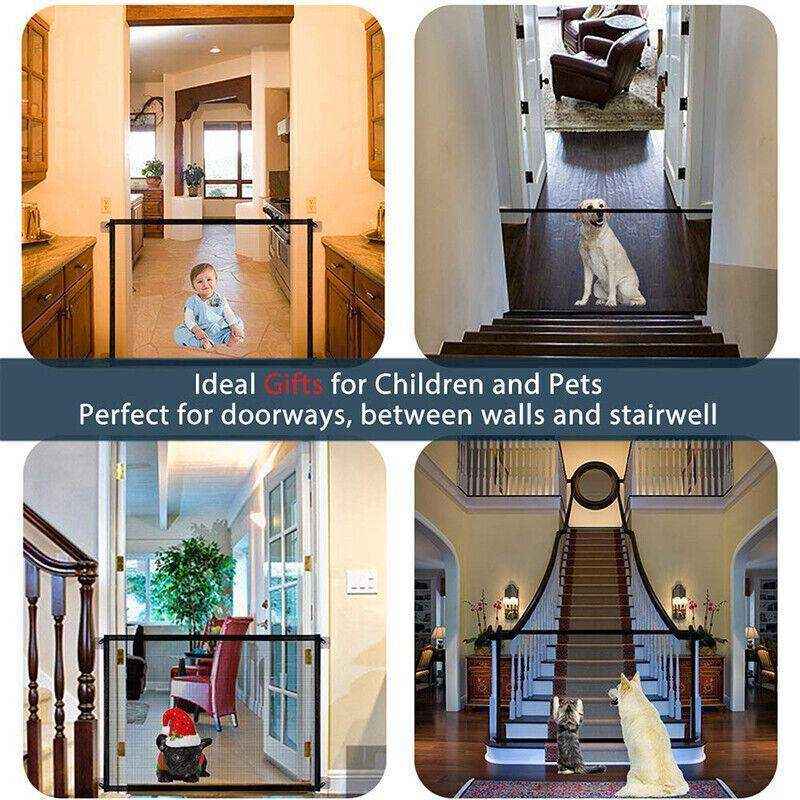 Dog Pet Gate Mesh Safe Fence Barrier Guard Stair Enclosure Baby Puppy Safety Net