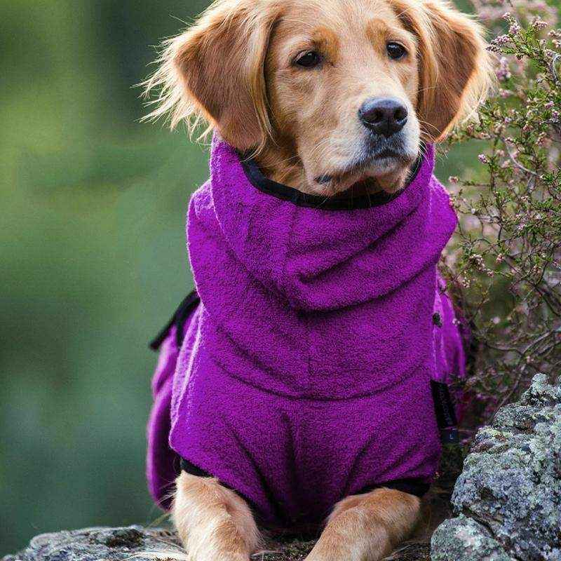 Pet Bathrobe Clothes Dog Towel Drying Robe Soft Warm Sleepwear Super Absorbent