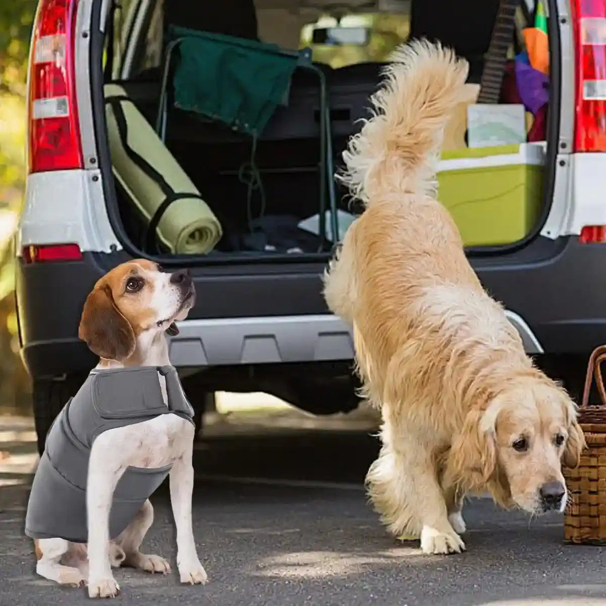 Dog Anxiety Relief Vest Calming & Adjustable with Reflective Strips