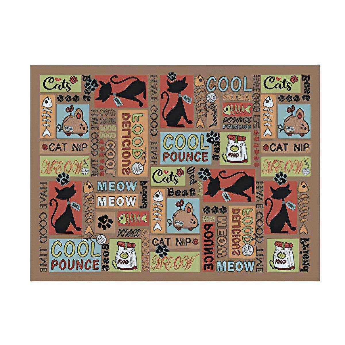 Pet Mat Waterproof Leather Fence Carpet Dog Cat Meal Mat Dog Cage Mat