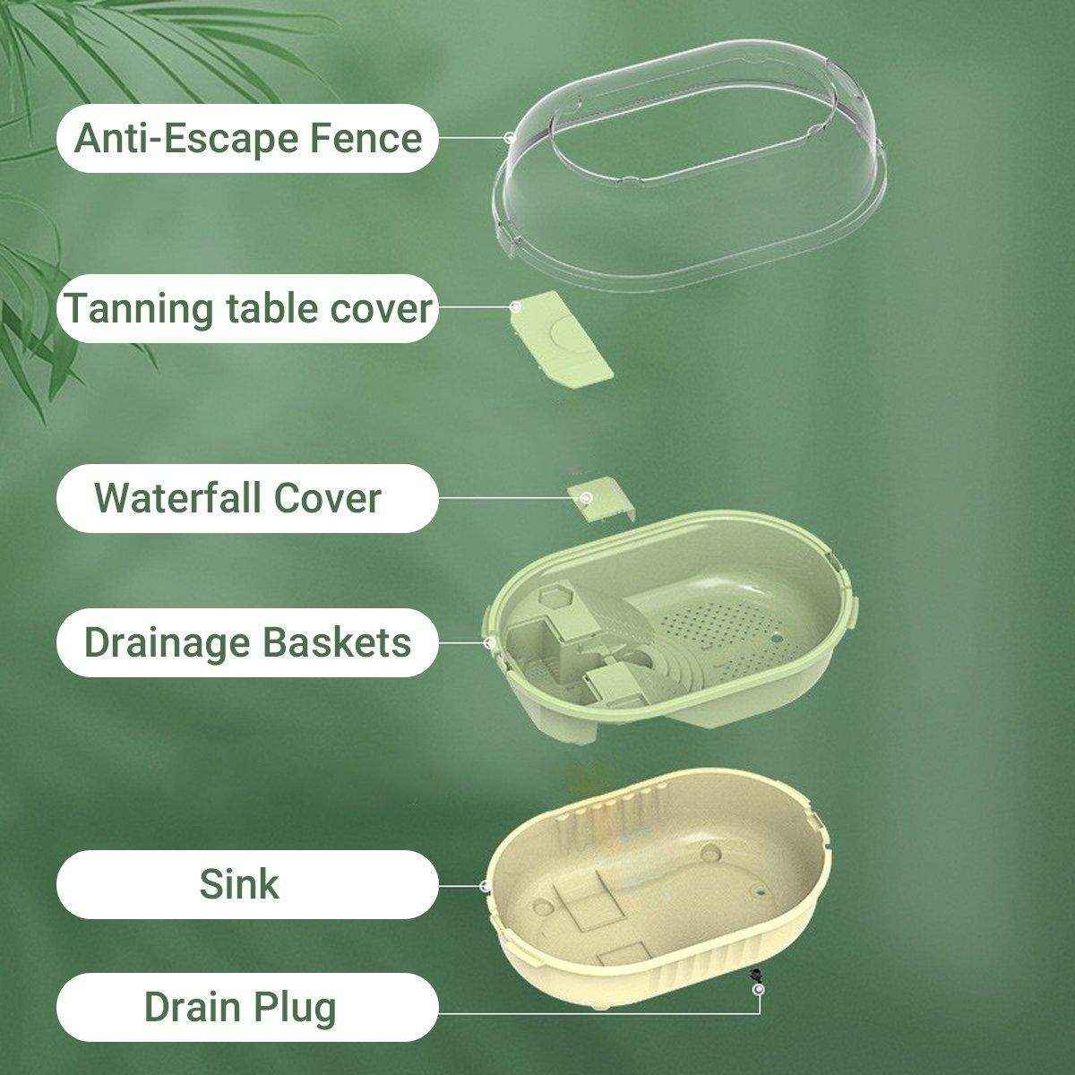 Special Tortoise Tank for Household Use Small Plastic Imitation Climbing Table with Sunstand