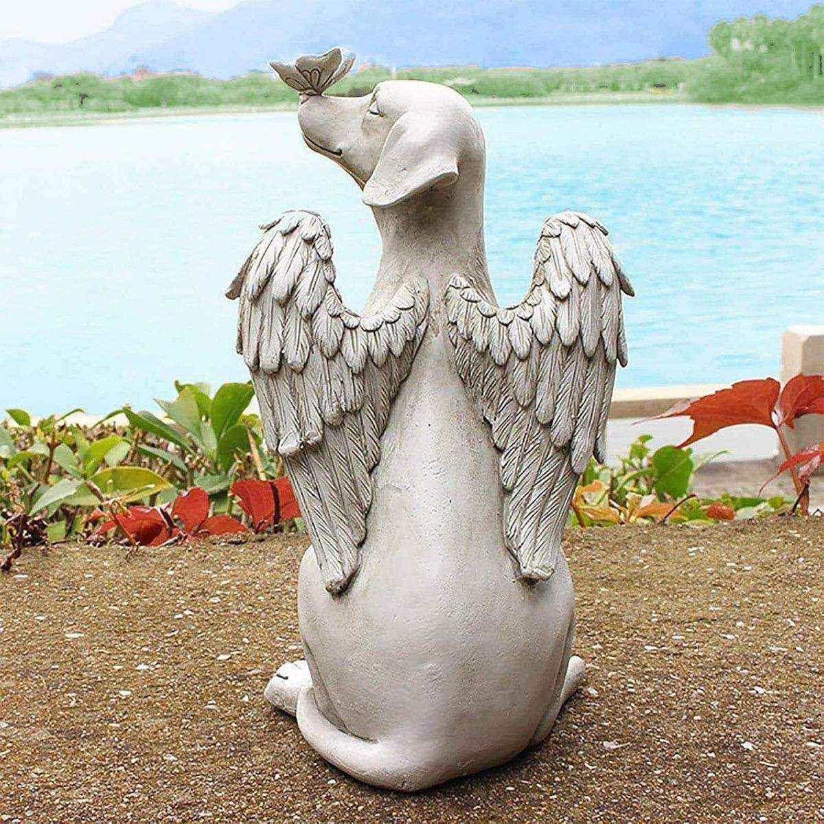 Creative Angel Dog Resin Ornaments Pet Souvenirs Angel Wings
