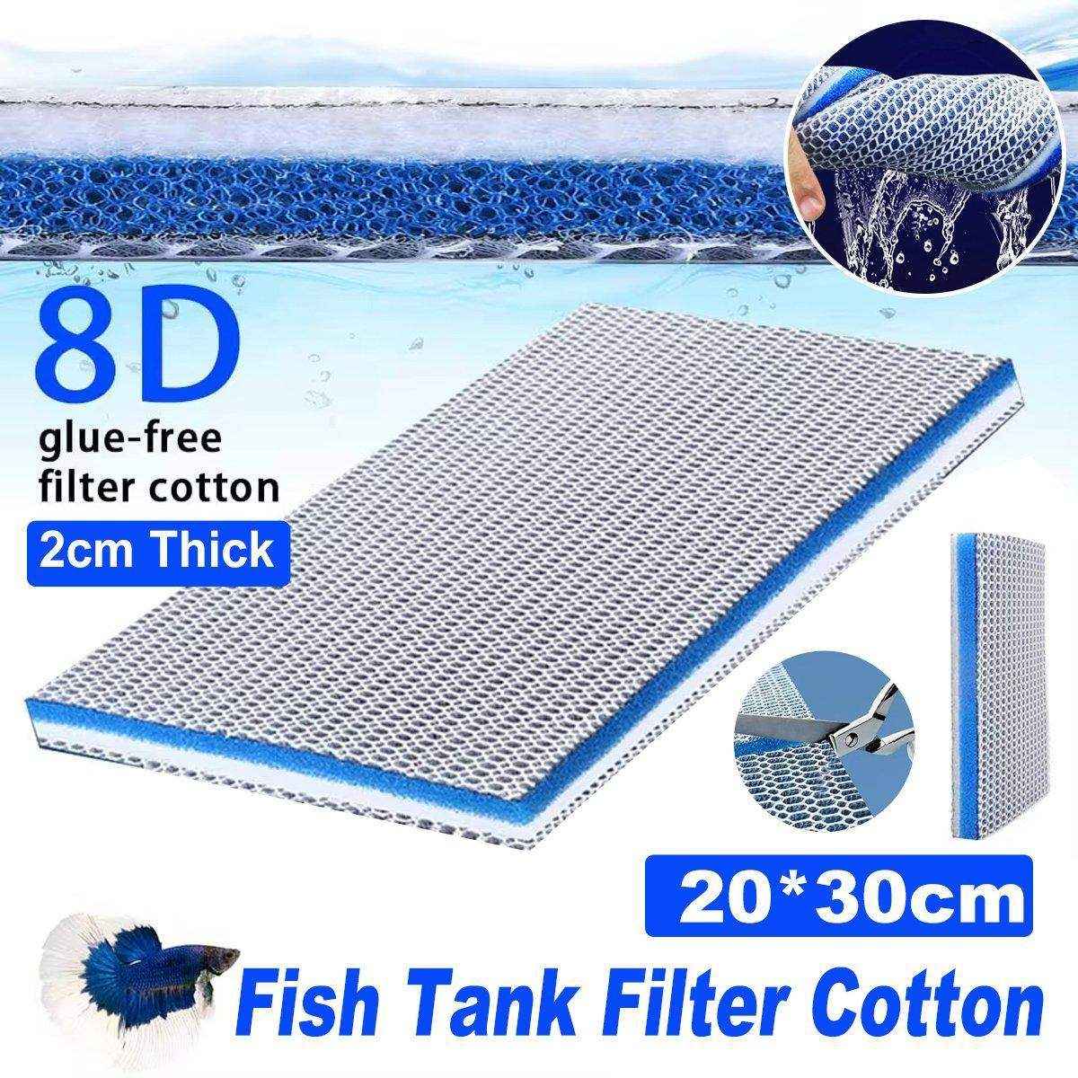 8D sponge filter pad for aquariums – multi-layer filtration for clean and clear water.