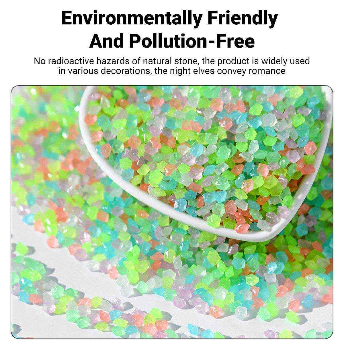 Luminous Sand Particles Micro Landscape Aquarium Fluorescent Landscape Luminous Sand 3-5mm Gravel Cross-border Supply