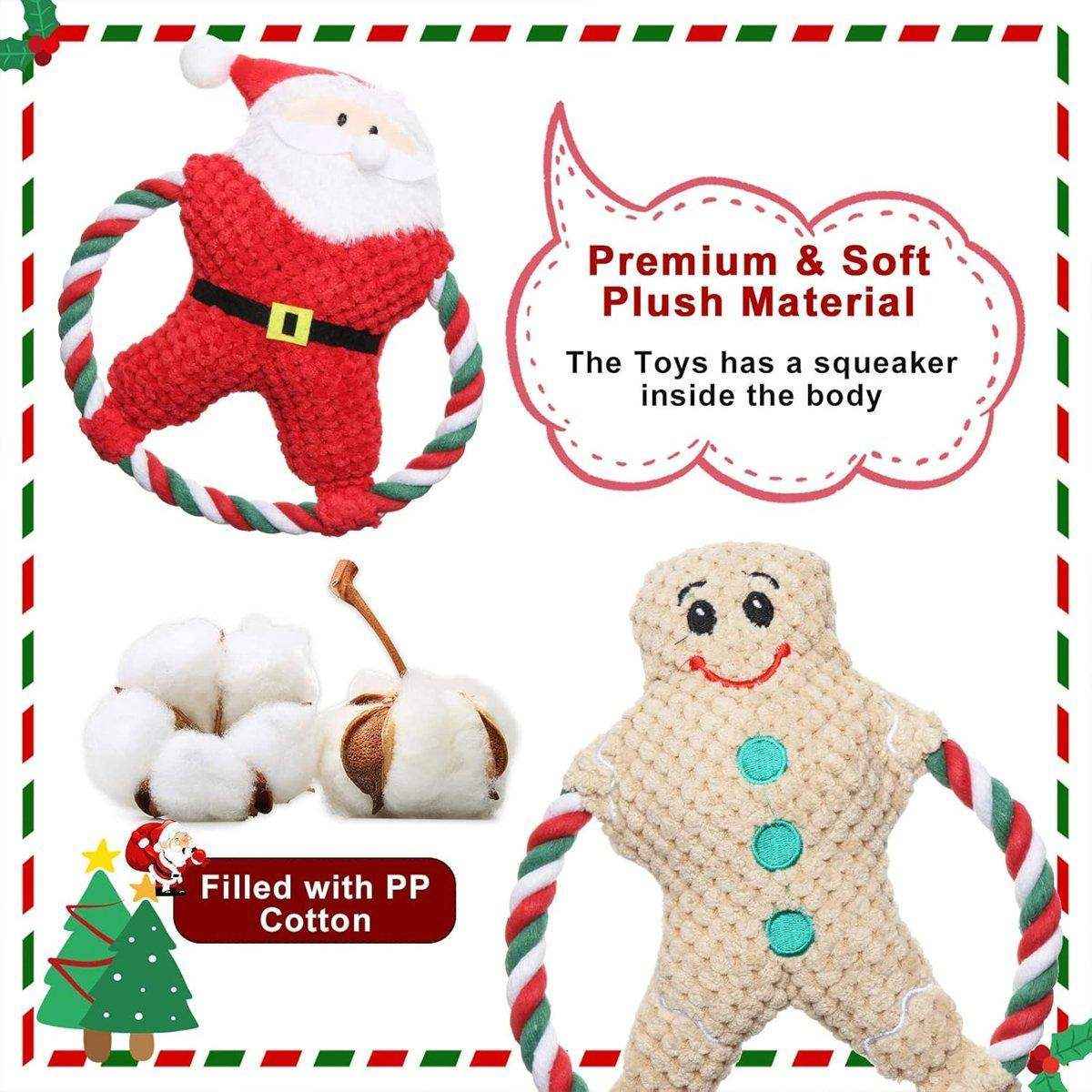 Pet Christmas Plush Toy - Festive Dog Bite Companion