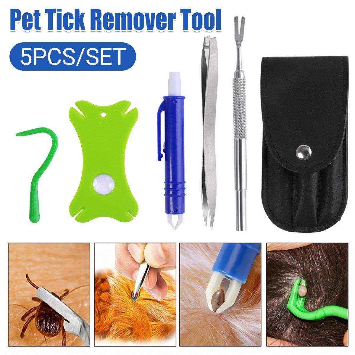 Tick Clip Pet Dog Lice Fork Flea Removal Tool Insect Catch Tweezers Tool Flea Hook