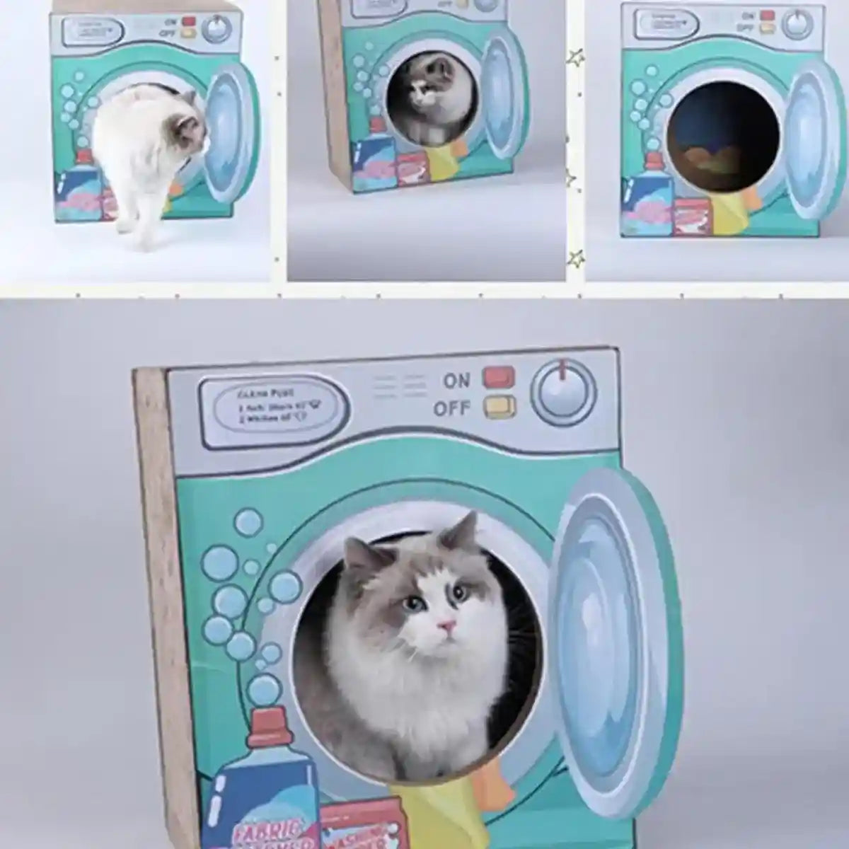 Two-Layer Cat House with Scratch Board Durable & Spacious Design