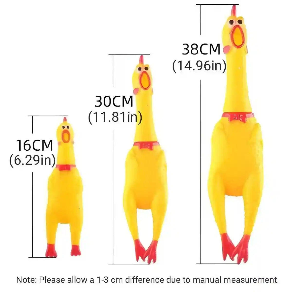 Squeaker Funny Screaming Shrilling Chicken Toy Squeeze PVC Pet Chew Dog