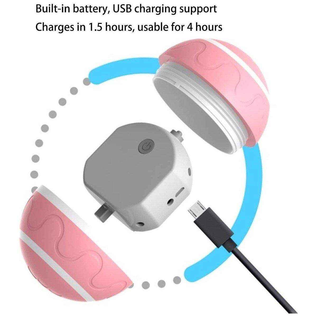 Electric Dog Toy Ball Interactive Bite Resistant Pet Toy for Small Medium Dogs