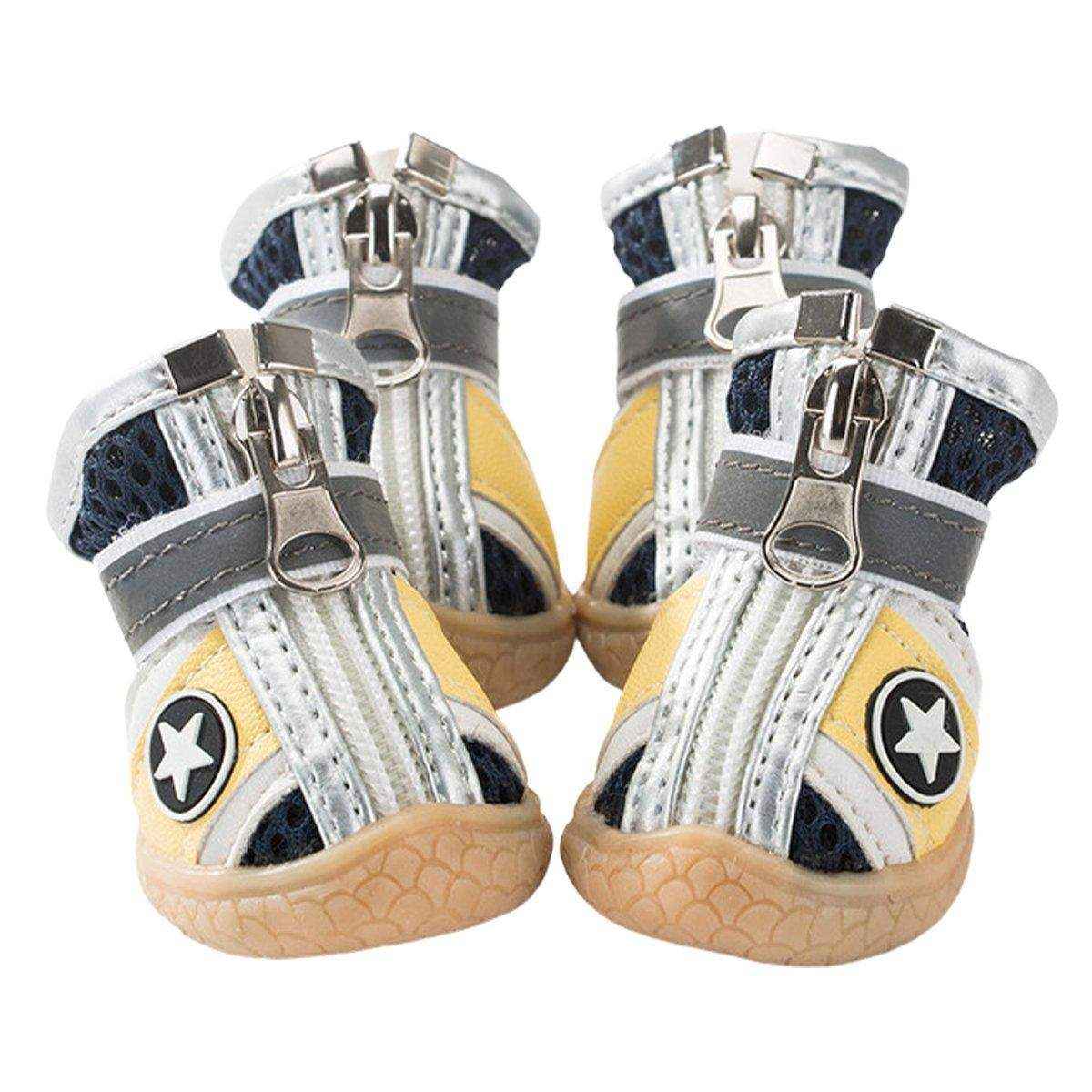 4PCS Dog Shoes Teddy Bears Soft Sole Shoes Small Dog Puppy Anti-Breathable Shoes