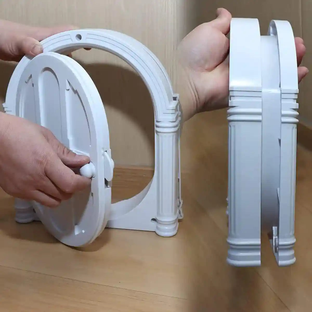 Stylish and Secure White Pet Door for Cats