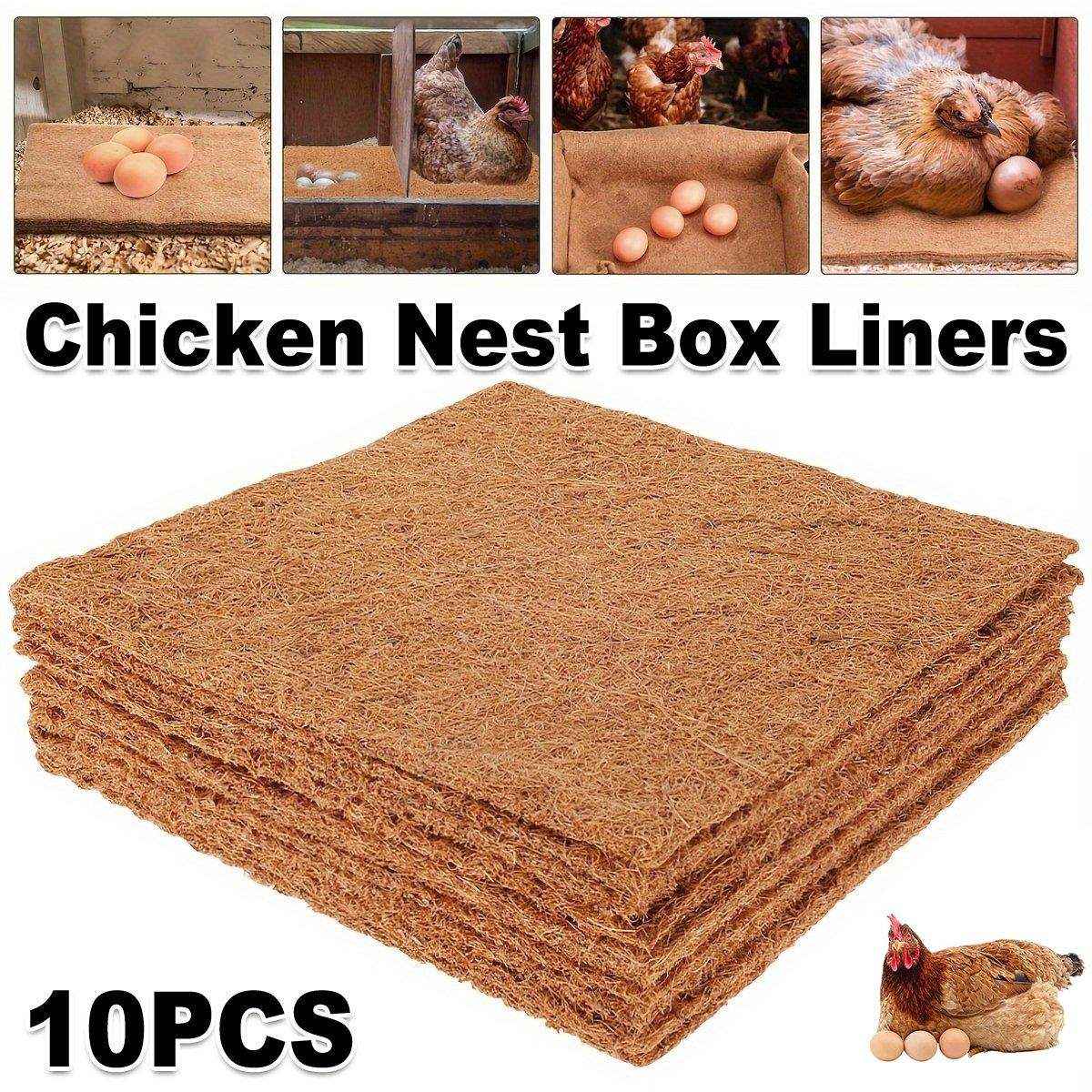 10pcs Natural Coconut Chicken Nest Pad Soft & Hygienic Nesting Liner