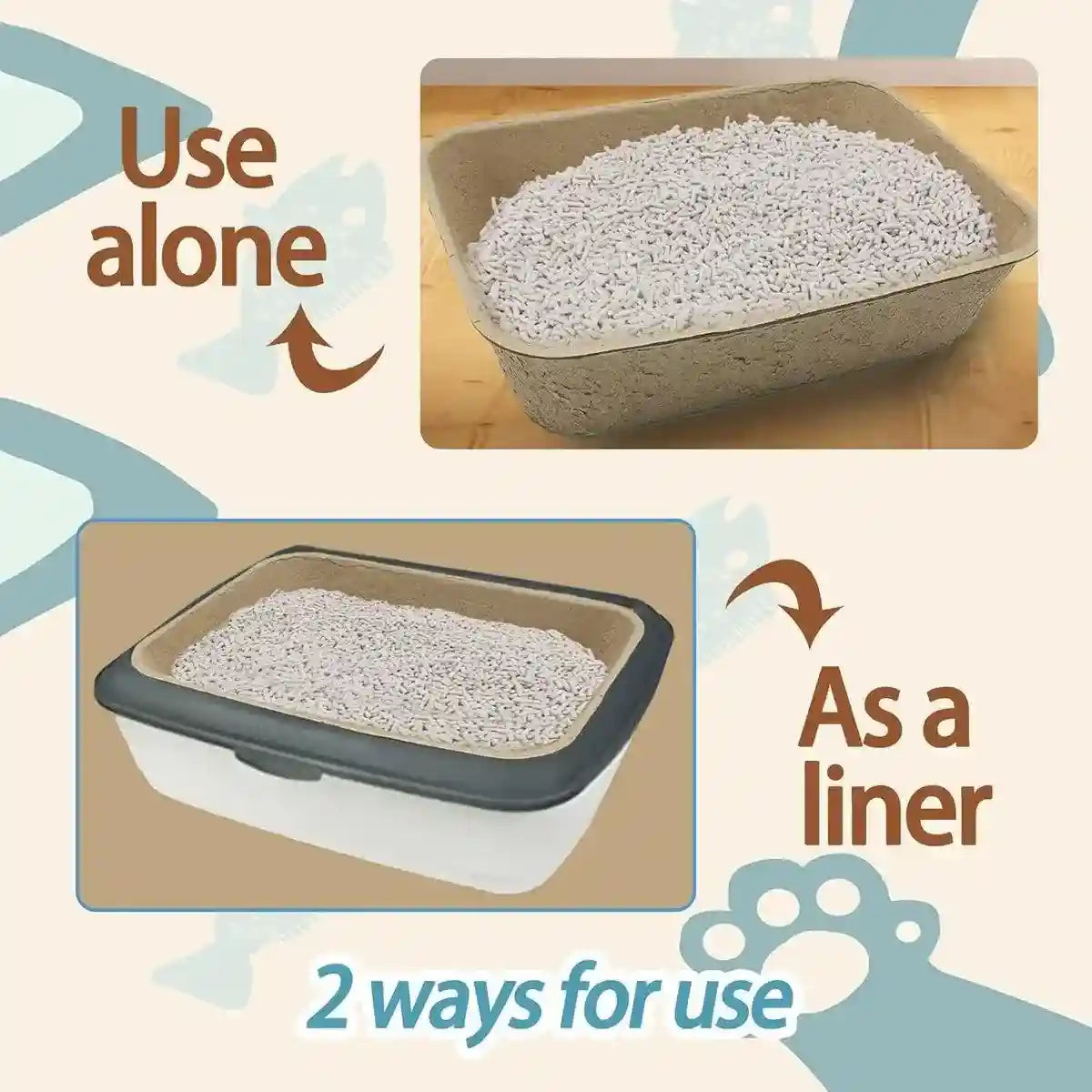 Eco-Friendly Disposable Cat Litter Trays Biodegradable Travel Solution
