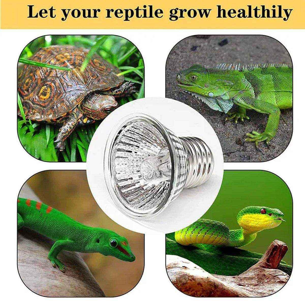 3PCS Reptile Heating Light Bulb UVA+UVB Tortoise Turtle Lizard UV Basking Lamp