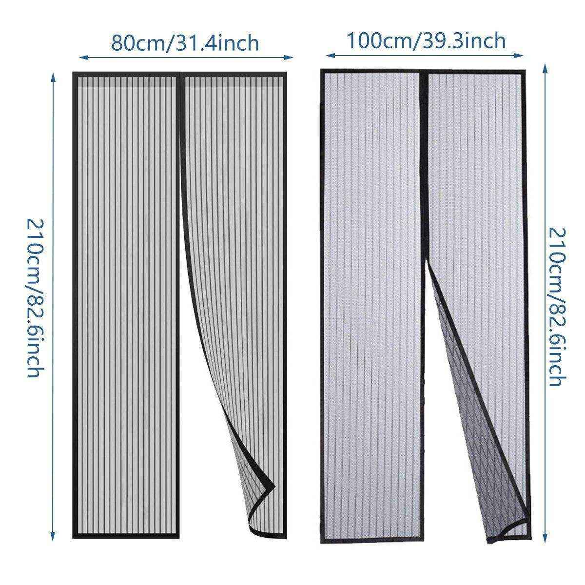 Striped Magnetic Screen Pet Door Curtain Anti Mosquito Mesh Door