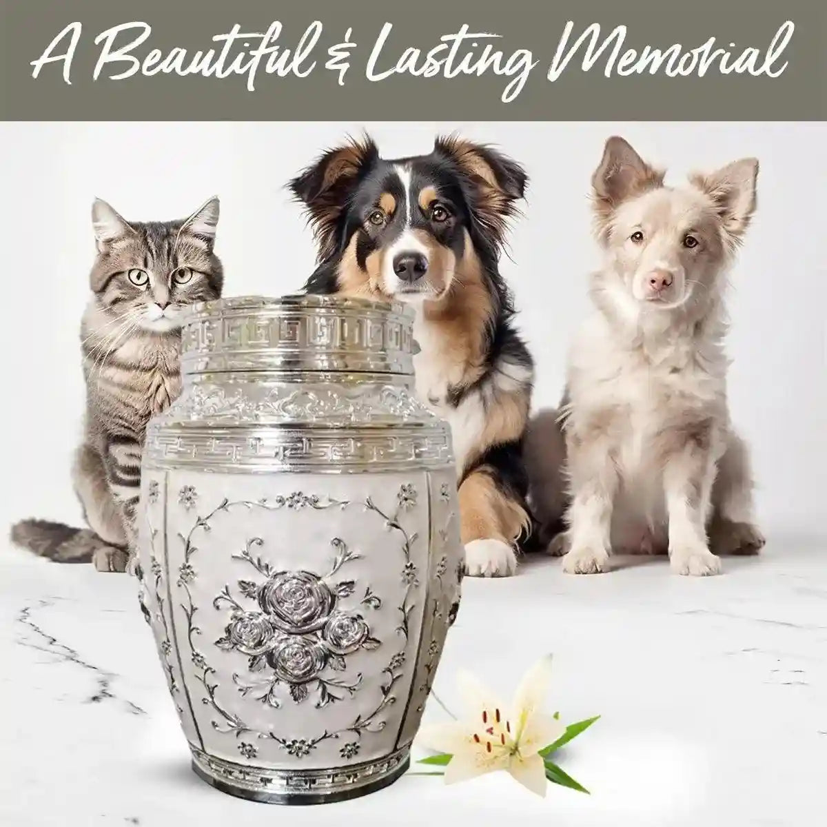 Elegant Sealed Memorial Urn Durable Alloy Keepsake Container