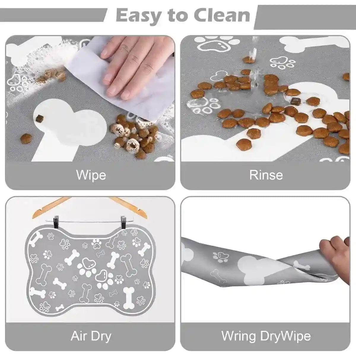 Non-slip Diatom Mud Pet Feeding Mat Absorbent & Dirt-Resistant Dog Placemat