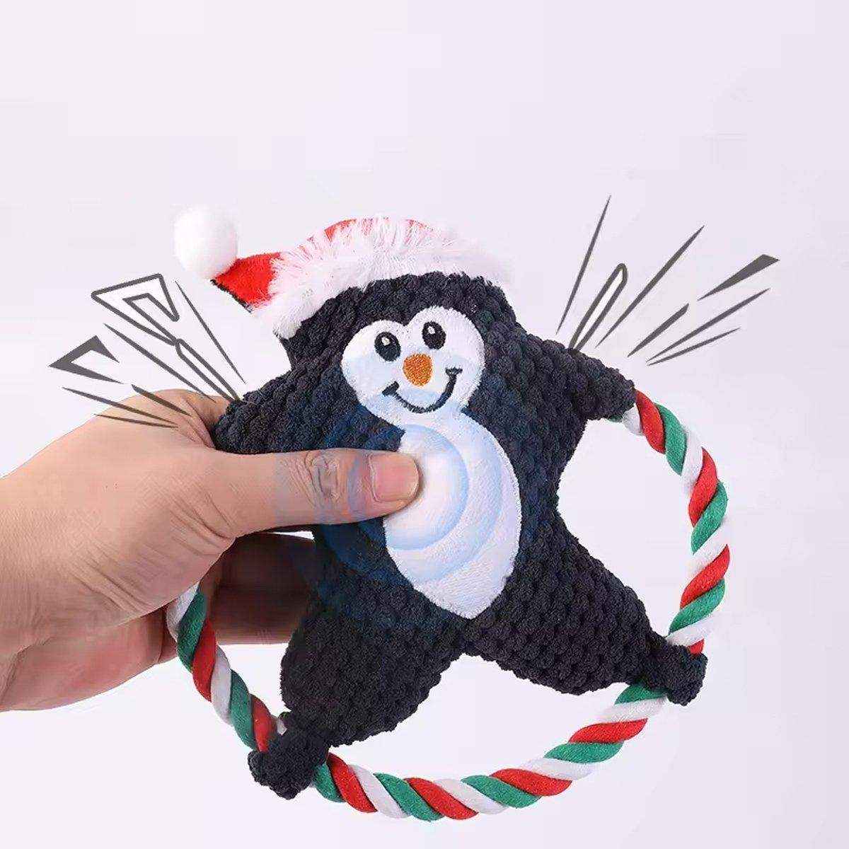 Pet Christmas Plush Toy - Festive Dog Bite Companion