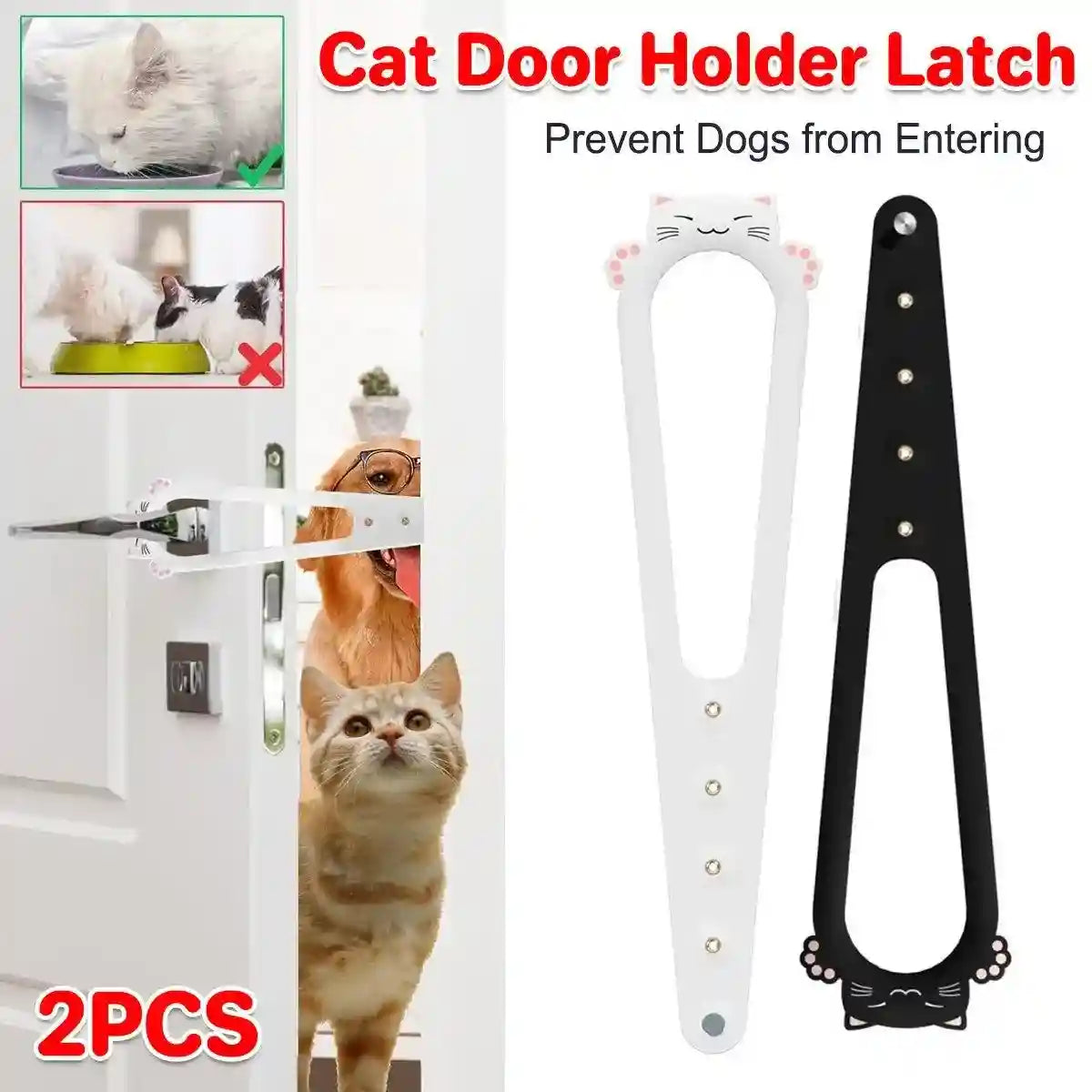 Pet Door Blocker Room Door Latch Prevent Dogs From Entering Cat Elastic Door Lock