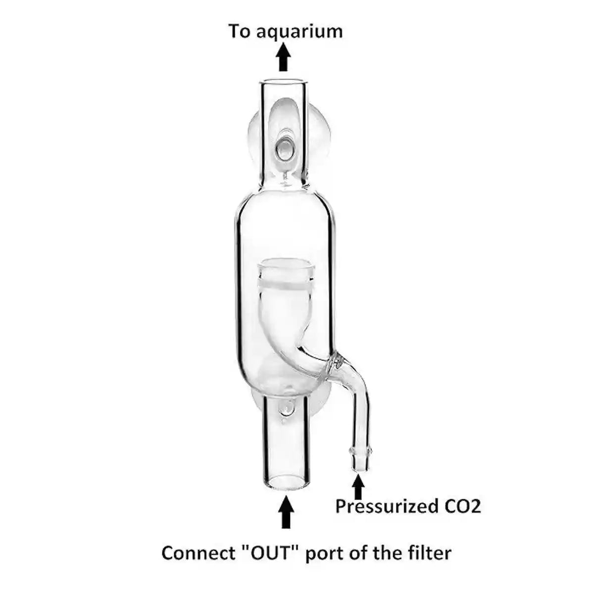 CO2 Diffuser for Aquarium Efficient Carbon Dioxide Refiner for Healthy Plant Growth