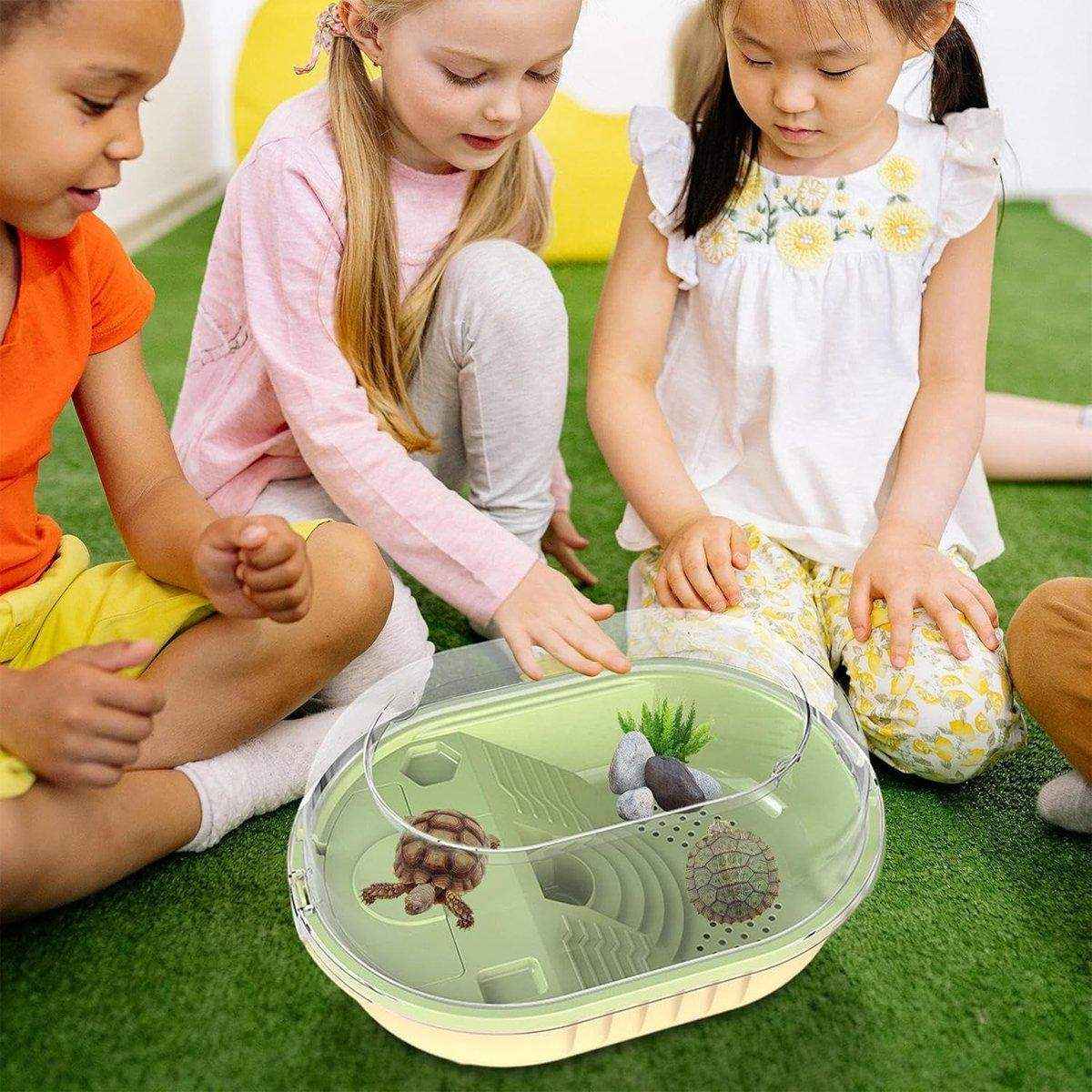 Special Tortoise Tank for Household Use Small Plastic Imitation Climbing Table with Sunstand