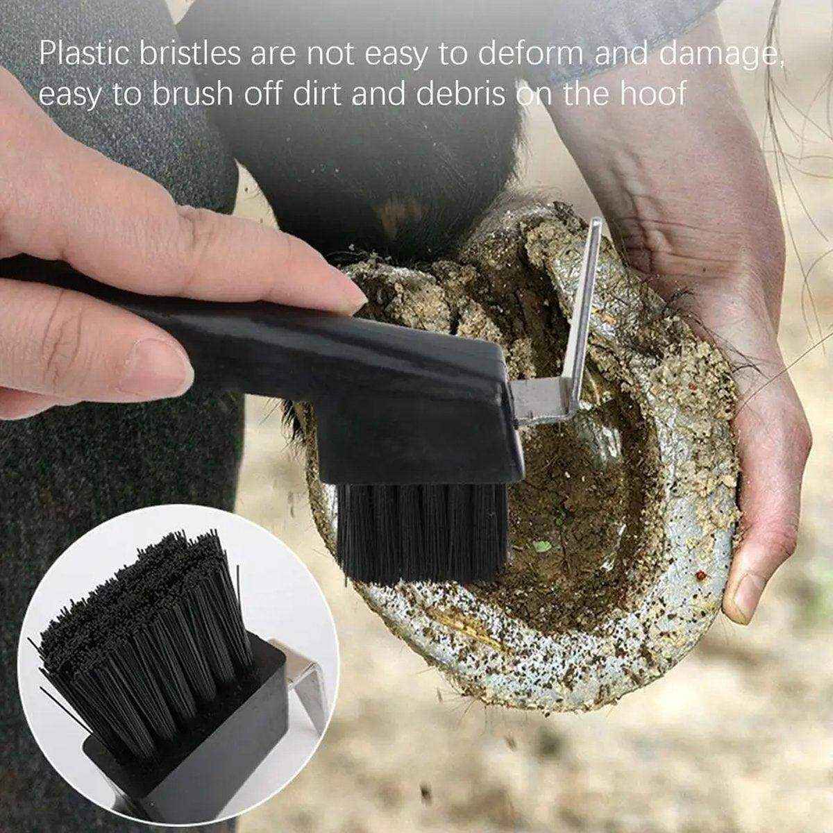 Durable Hoof Care Horseshoe Cleaning Hook Brush for Efficient Grooming