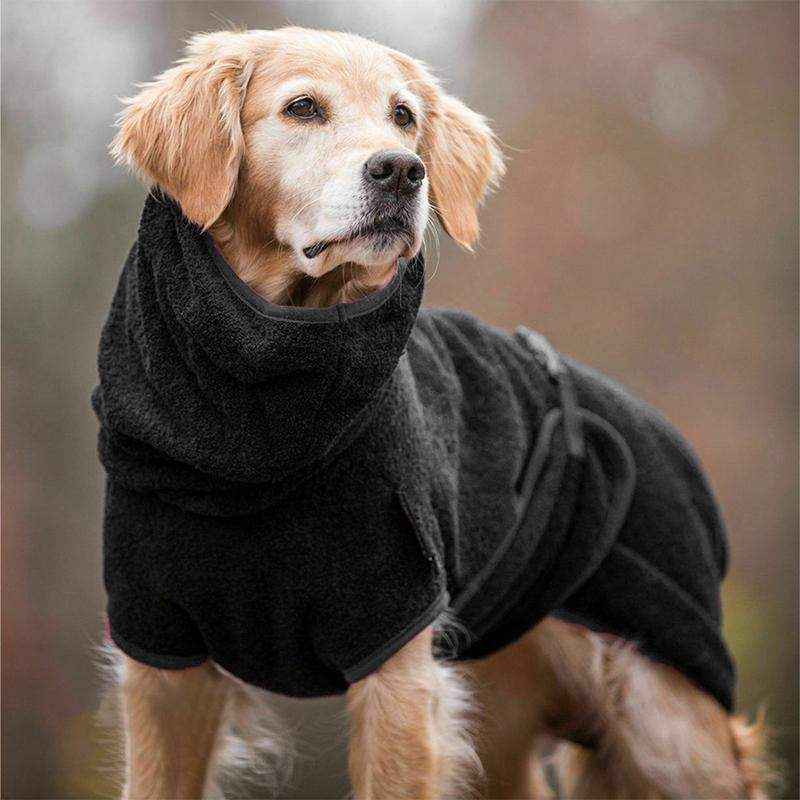 Pet Bathrobe Clothes Dog Towel Drying Robe Soft Warm Sleepwear Super Absorbent