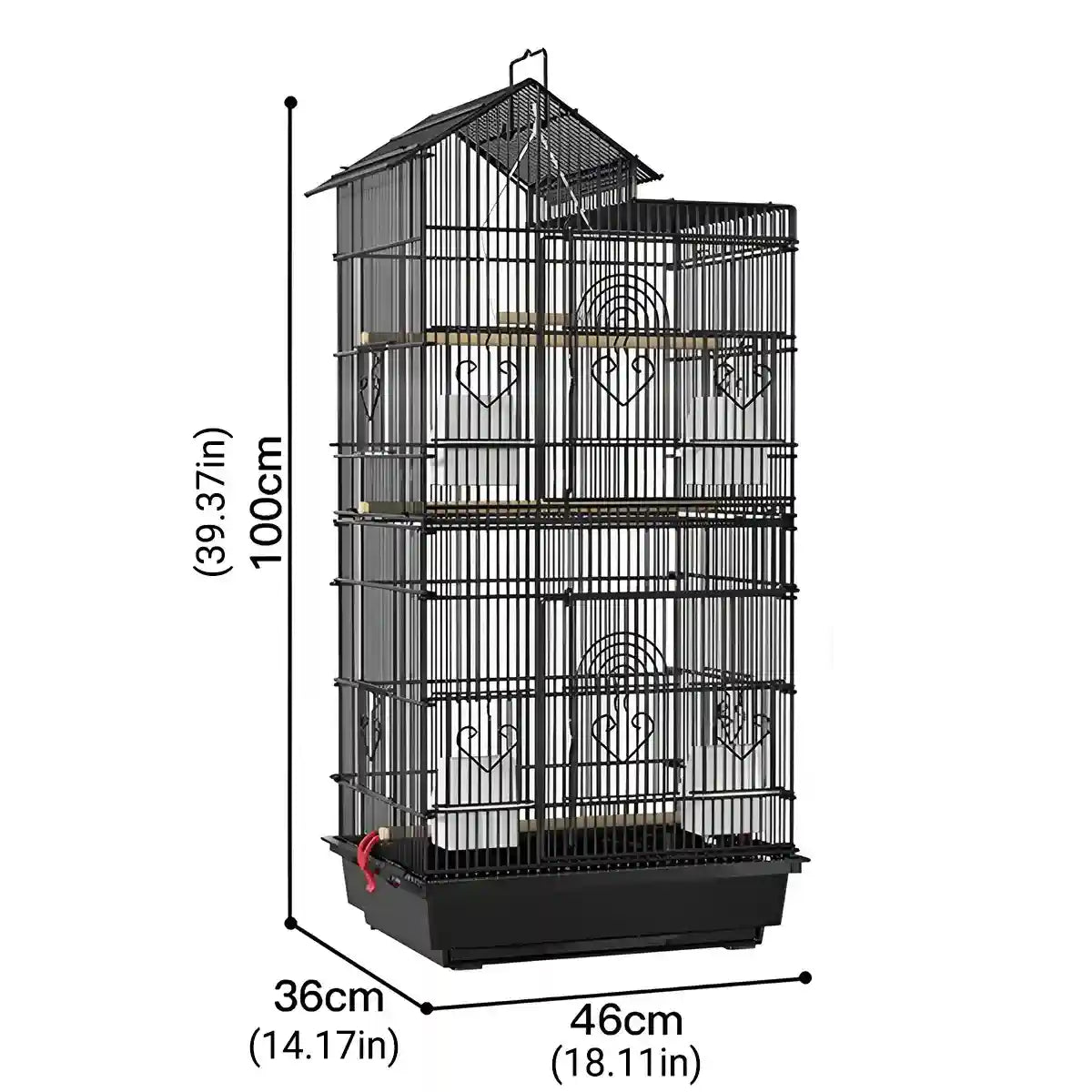 Multi-Level Parrot Aviary Spacious Large Bird Cage for Home Use